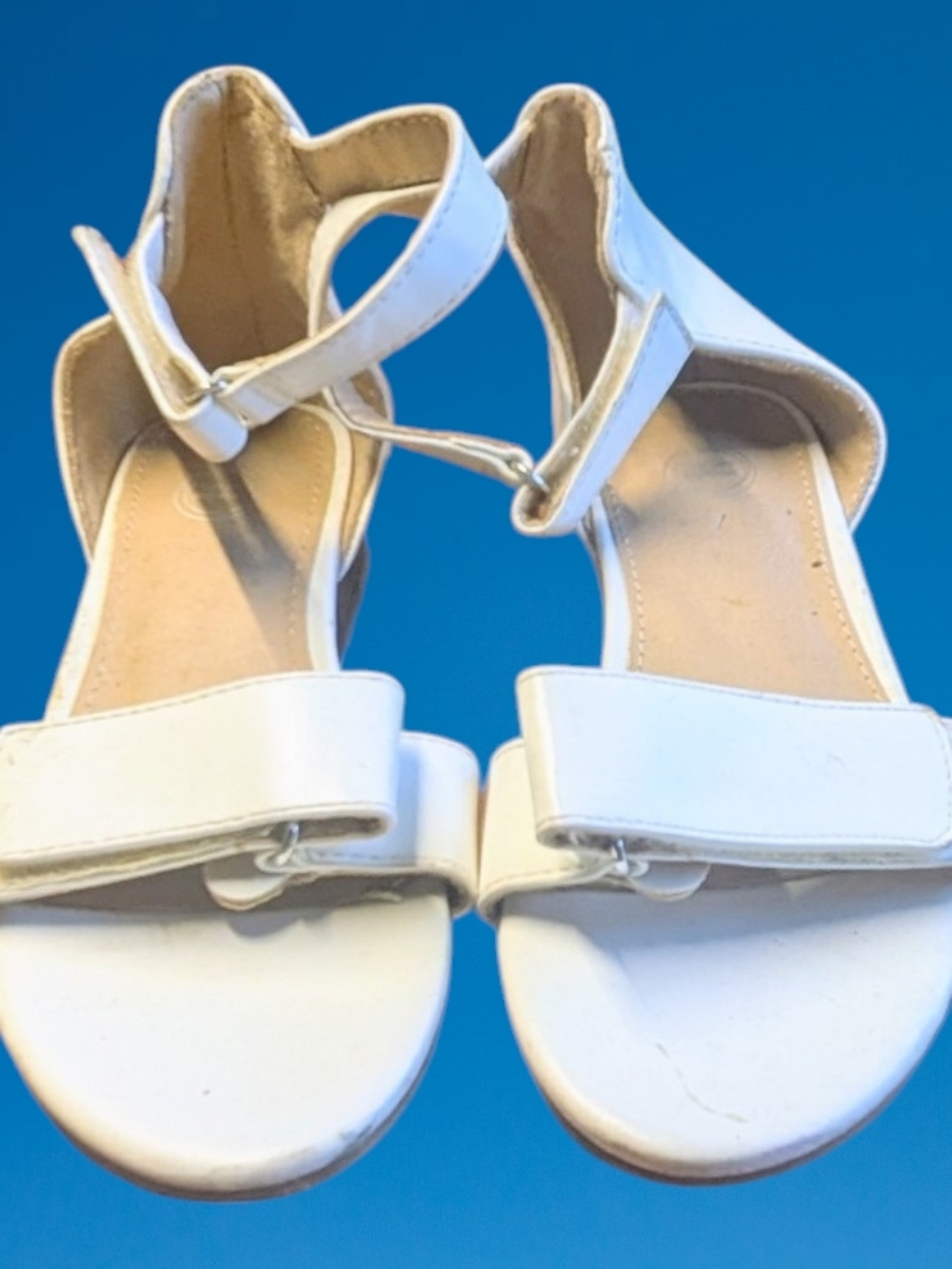 Girl's Wonder Nation White Ankle-Strap Sandals